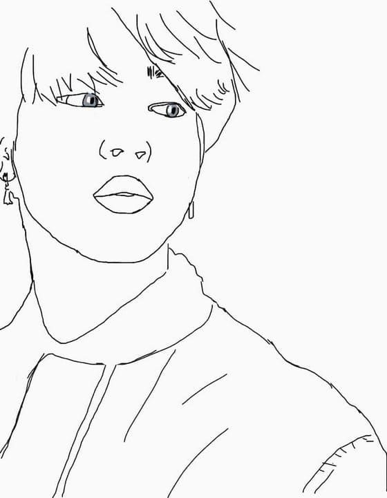 Çocuklar İçin  Ünlüler Bts Boyama Sayfaları 