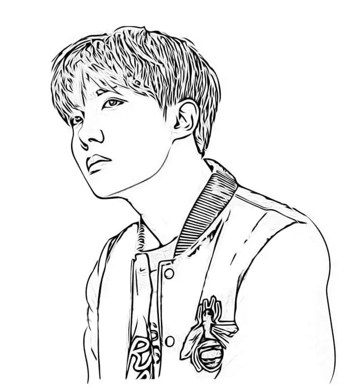 Çocuklar İçin  Ünlüler Bts Boyama Sayfaları 