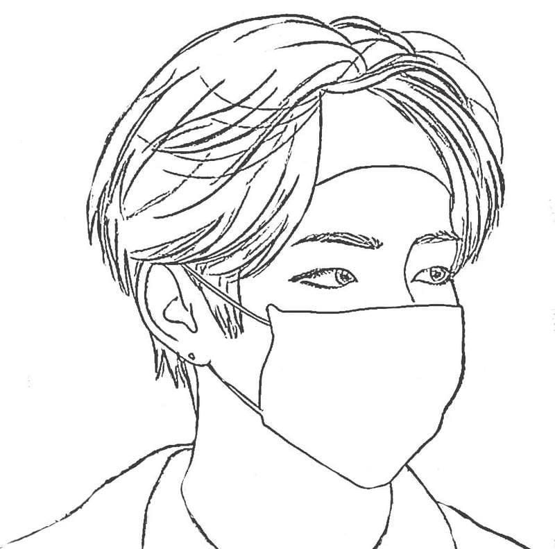 Çocuklar İçin  Ünlüler Bts Boyama Sayfaları 