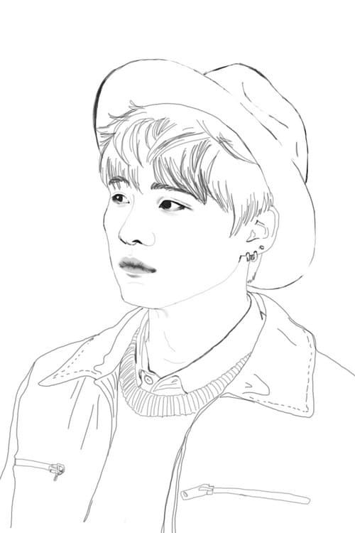 Çocuklar İçin  Ünlüler Bts Boyama Sayfaları 