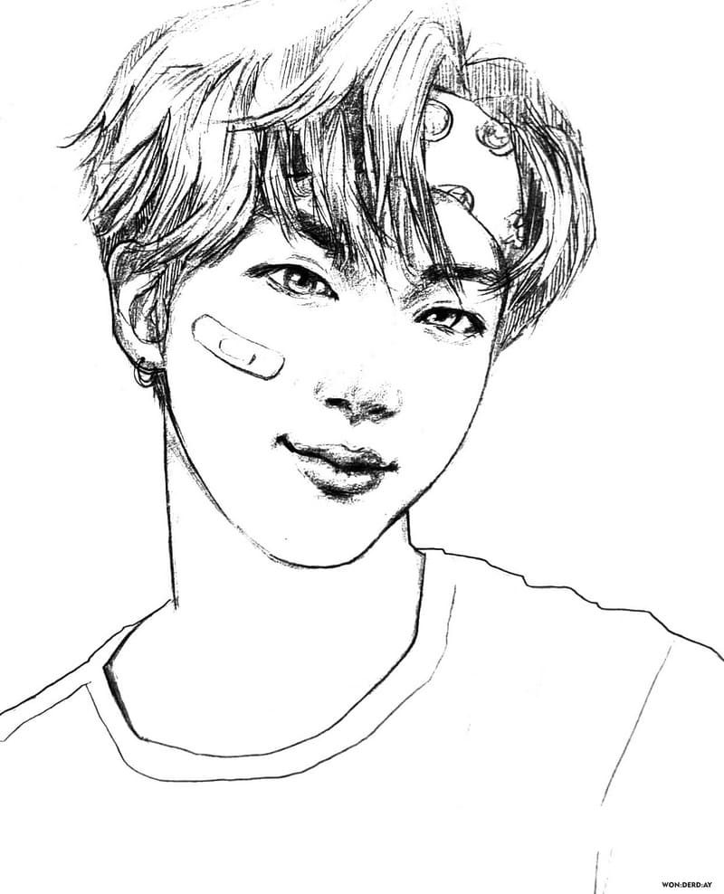 Çocuklar İçin  Ünlüler Bts Boyama Sayfaları 