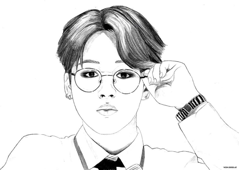 Çocuklar İçin  Ünlüler Bts Boyama Sayfaları 