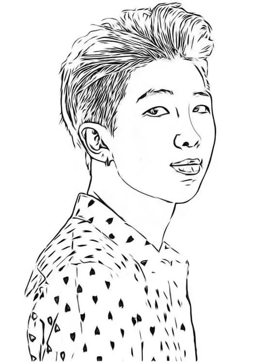 Çocuklar İçin  Ünlüler Bts Boyama Sayfaları 