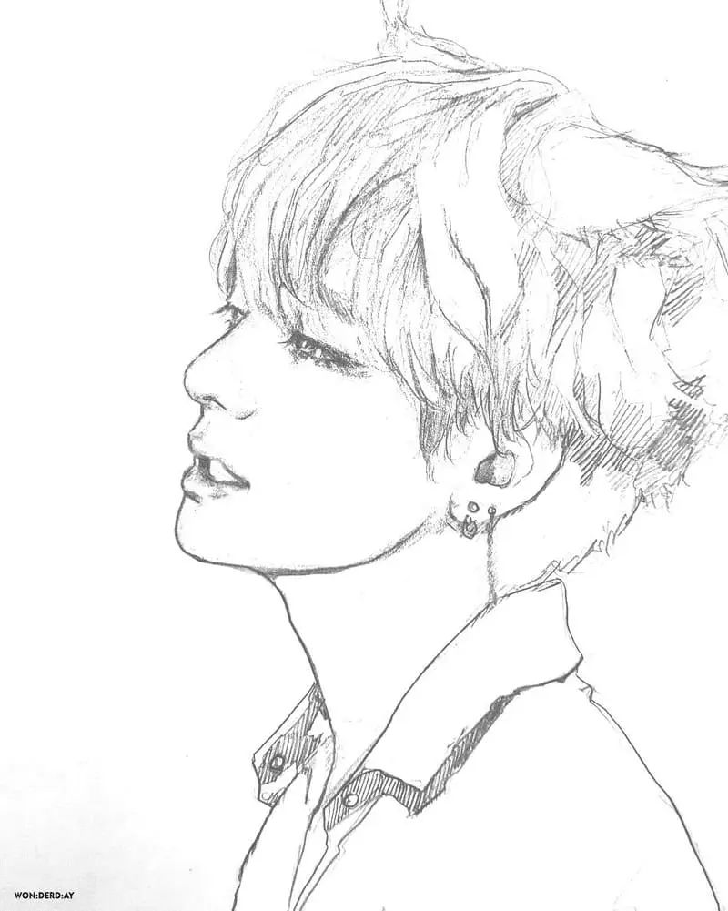 Çocuklar İçin  Ünlüler Bts Boyama Sayfaları 