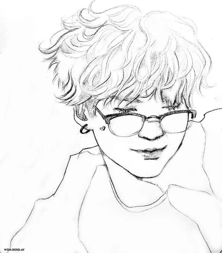 Çocuklar İçin  Ünlüler Bts Boyama Sayfaları 