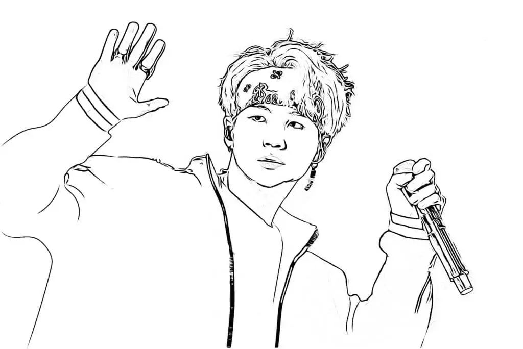 Çocuklar İçin  Ünlüler Bts Boyama Sayfaları 
