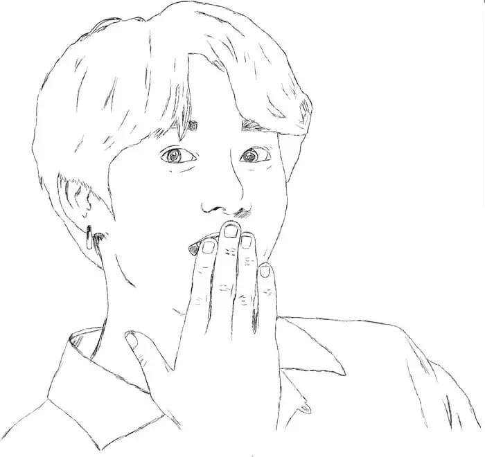 Çocuklar İçin  Ünlüler Bts Boyama Sayfaları 