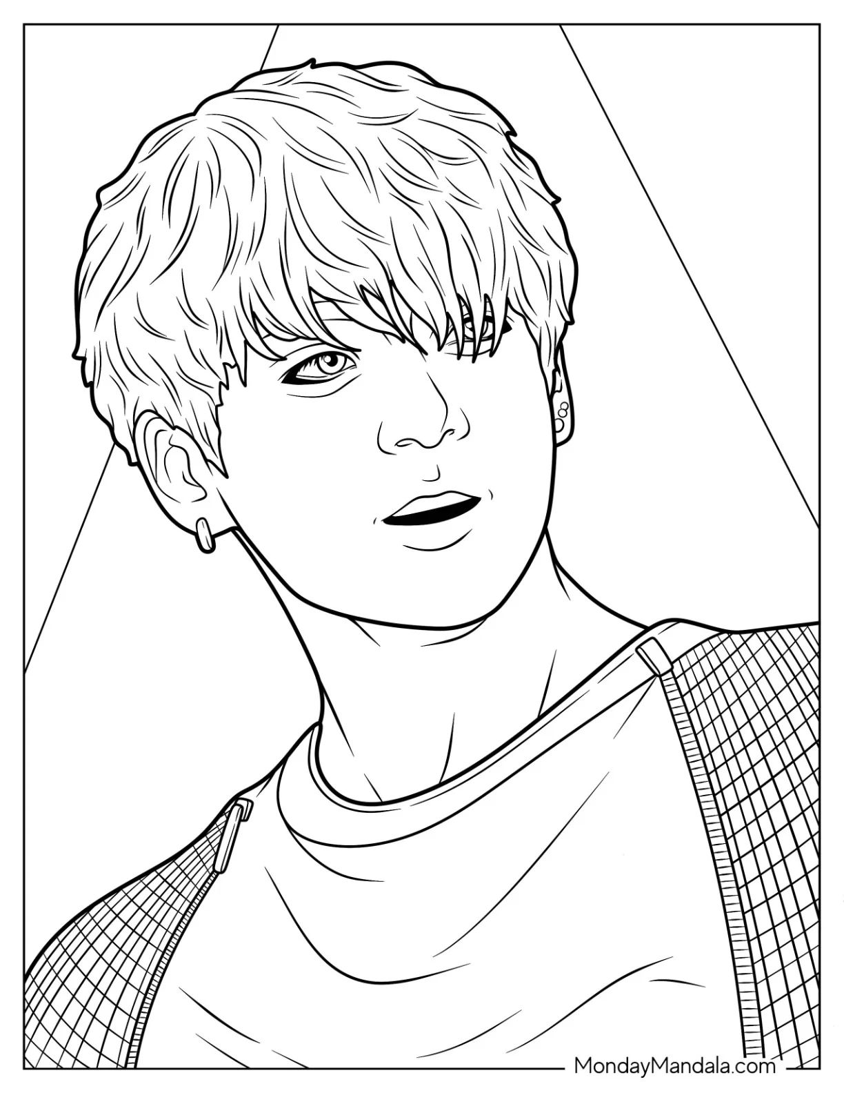 Çocuklar İçin  Ünlüler Bts Boyama Sayfaları 