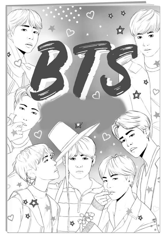 Çocuklar İçin  Ünlüler Bts Boyama Sayfaları 