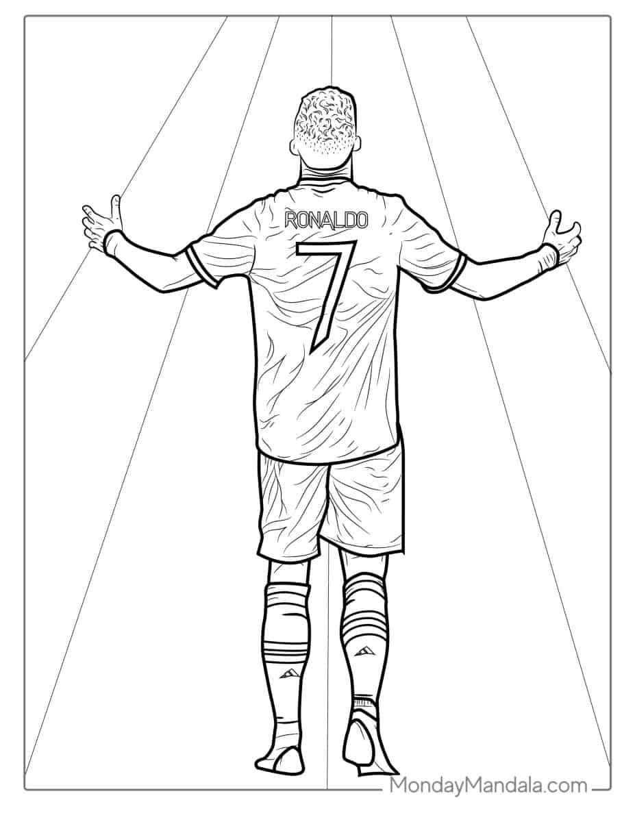 Çocuklar İçin  Ünlüler Cristiano-Ronaldo Boyama Sayfaları 