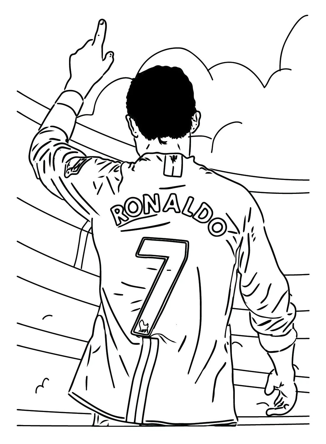 Çocuklar İçin  Ünlüler Cristiano-Ronaldo Boyama Sayfaları 