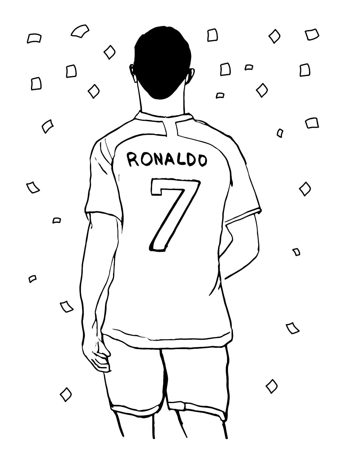 Çocuklar İçin  Ünlüler Cristiano-Ronaldo Boyama Sayfaları 