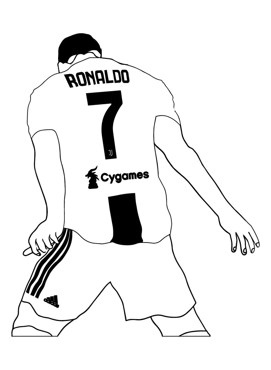 Çocuklar İçin  Ünlüler Cristiano-Ronaldo Boyama Sayfaları 
