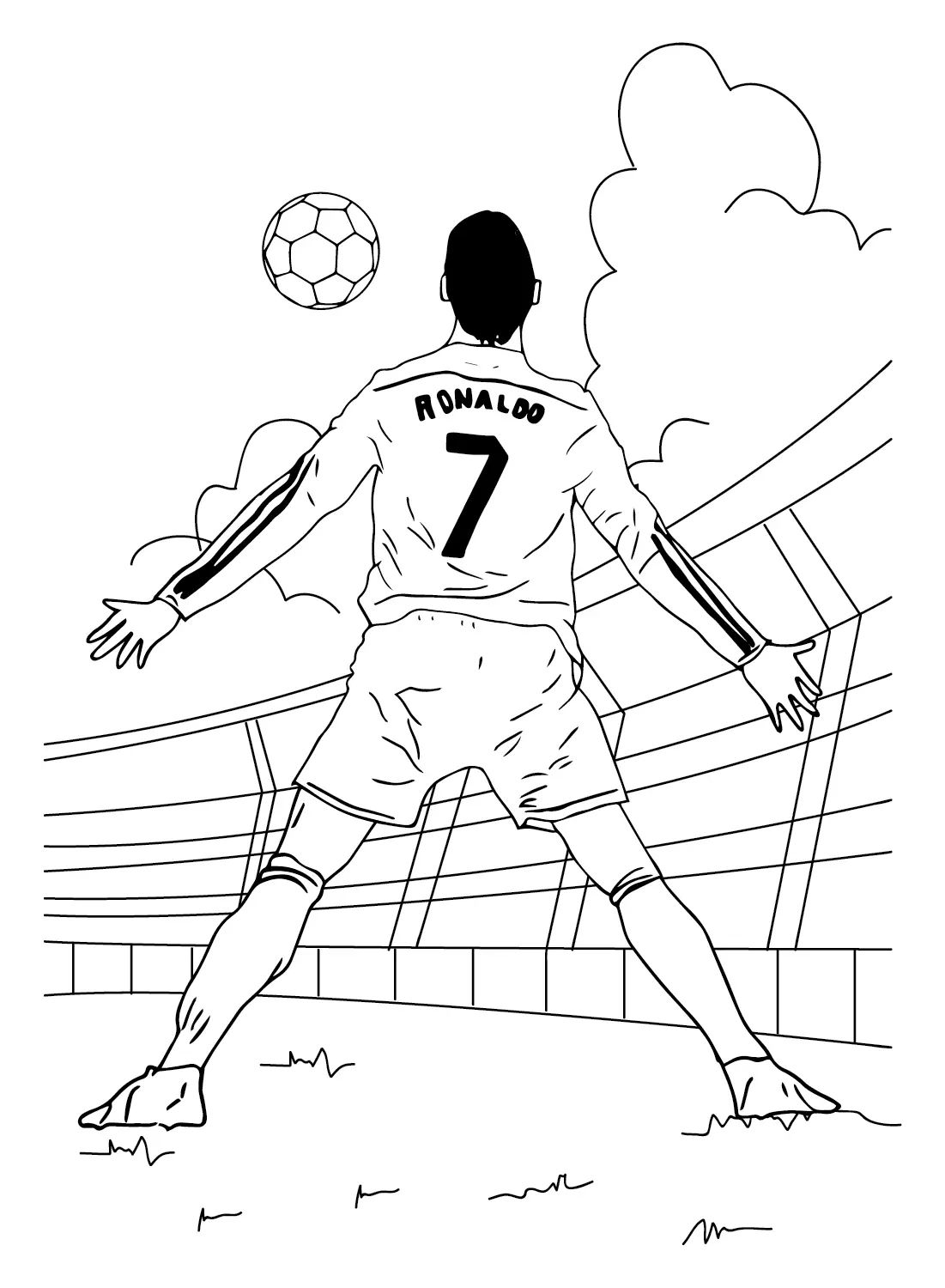 Çocuklar İçin  Ünlüler Cristiano-Ronaldo Boyama Sayfaları 