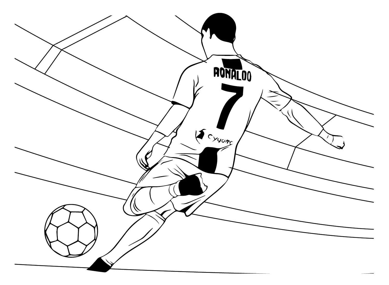 Çocuklar İçin  Ünlüler Cristiano-Ronaldo Boyama Sayfaları 