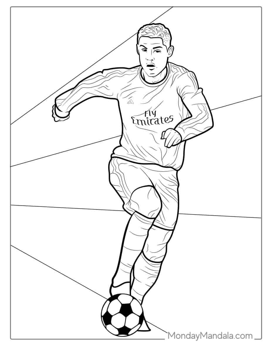 Çocuklar İçin  Ünlüler Cristiano-Ronaldo Boyama Sayfaları 