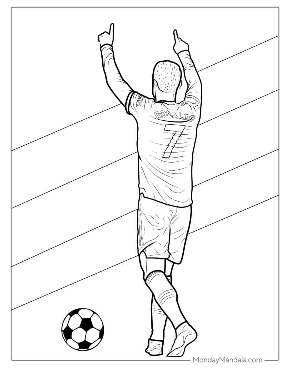 Çocuklar İçin  Ünlüler Cristiano-Ronaldo Boyama Sayfaları 