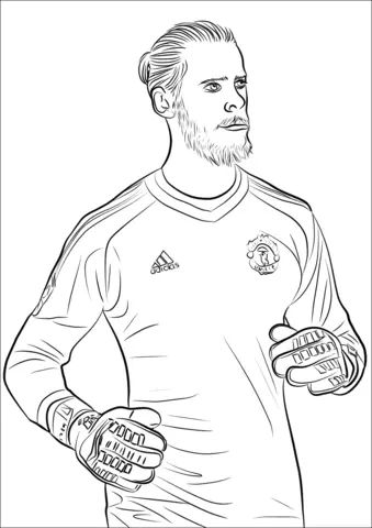 Çocuklar İçin  Ünlüler David-De-Gea Boyama Sayfaları 