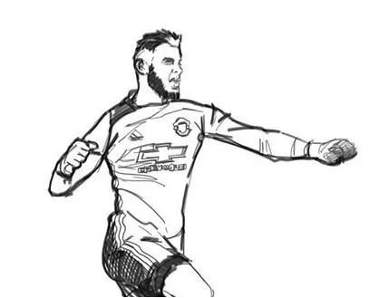 Çocuklar İçin  Ünlüler David-De-Gea Boyama Sayfaları 