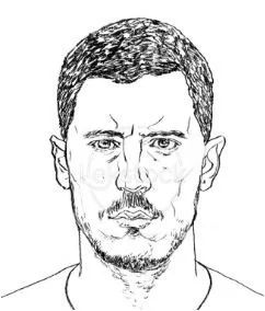 Çocuklar İçin  Ünlüler Eden-Hazard Boyama Sayfaları 