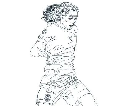 Çocuklar İçin  Ünlüler Edinson-Cavani Boyama Sayfaları 