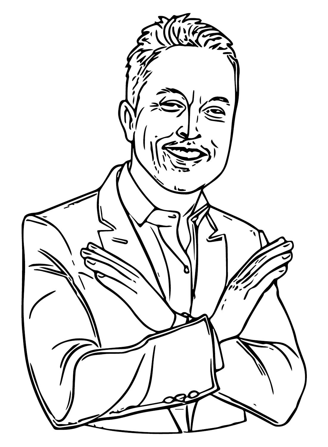 Çocuklar İçin  Ünlüler Elon-Musk Boyama Sayfaları 