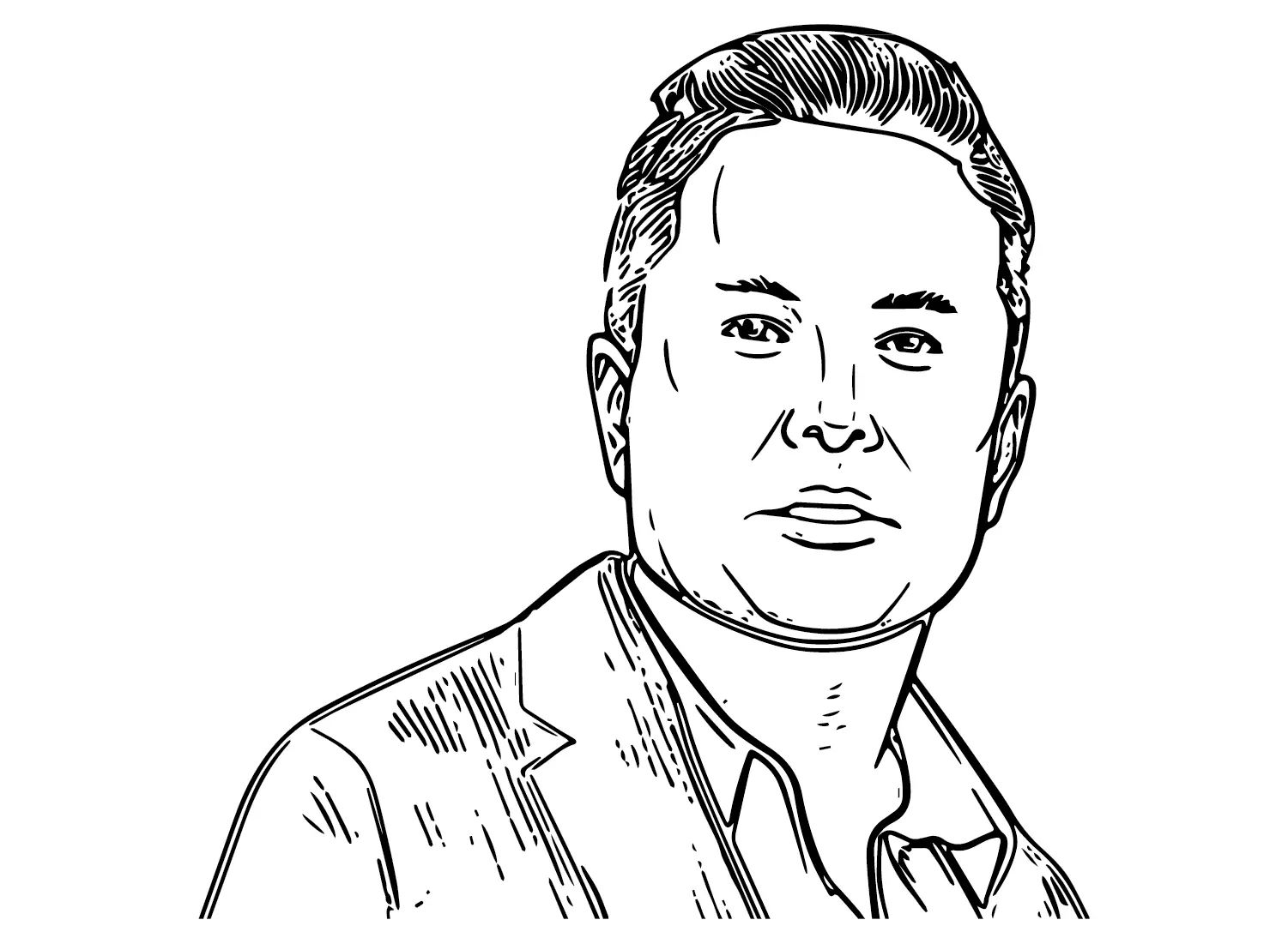 Çocuklar İçin  Ünlüler Elon-Musk Boyama Sayfaları 