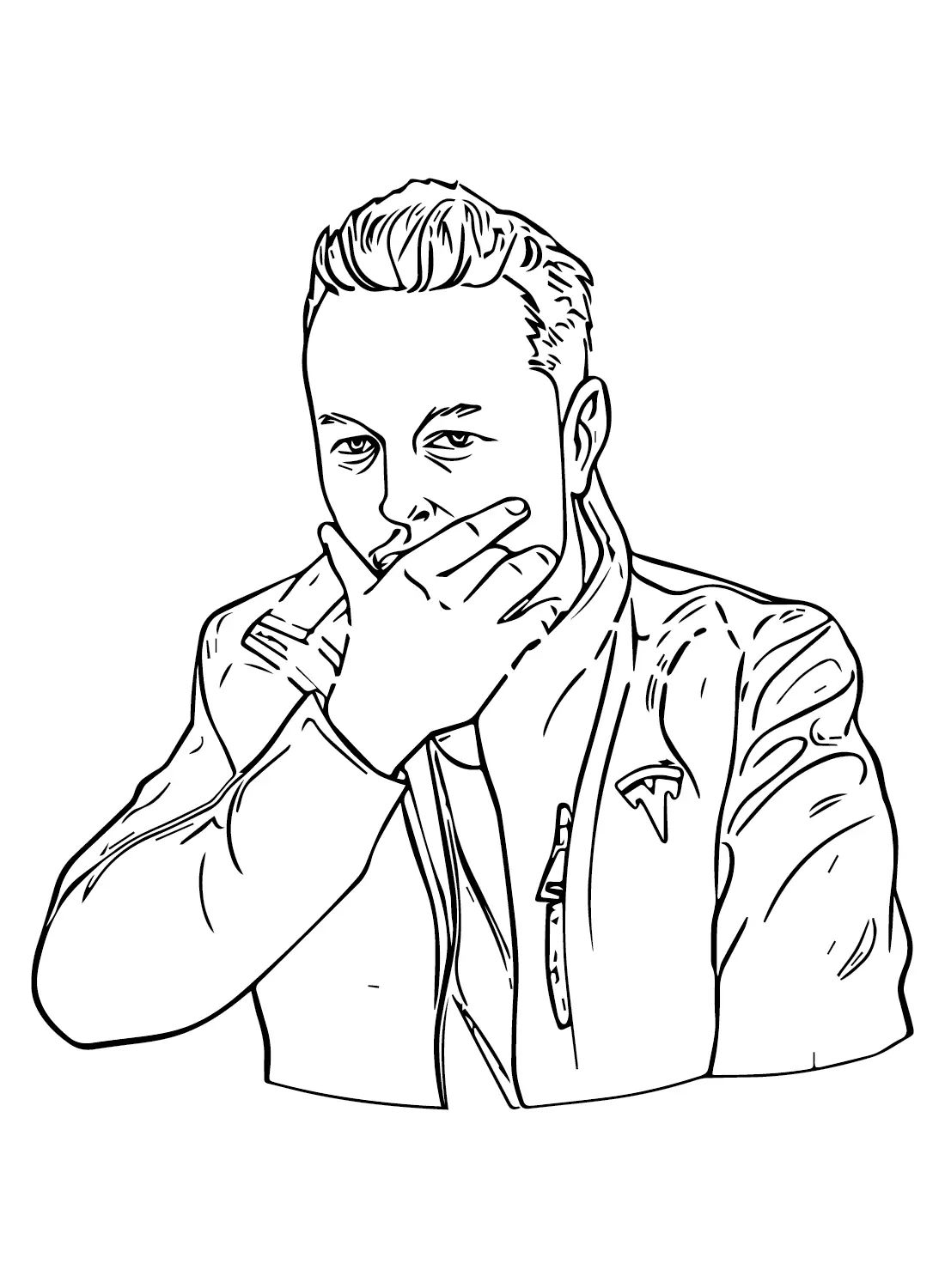 Çocuklar İçin  Ünlüler Elon-Musk Boyama Sayfaları 