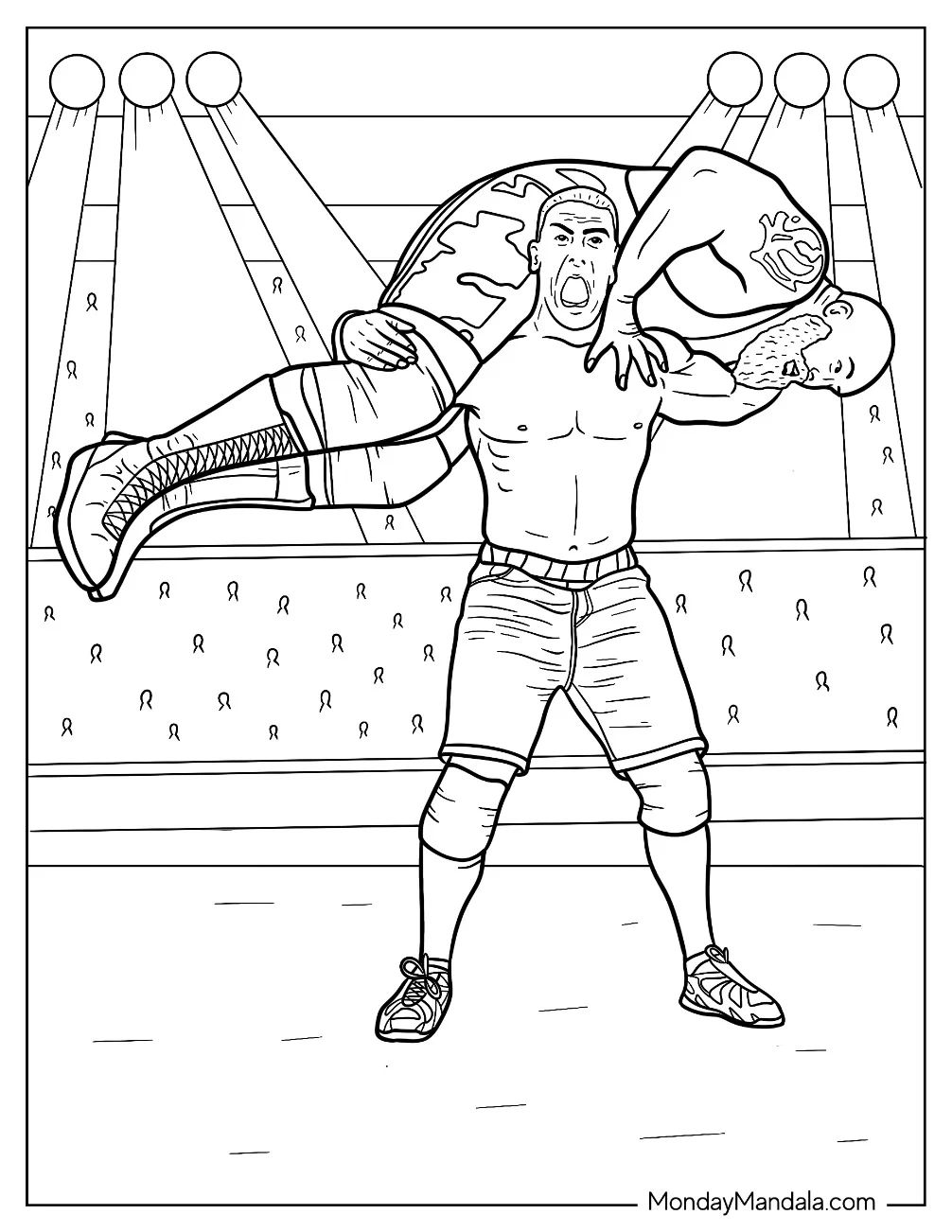 Çocuklar İçin  Ünlüler John-Cena Boyama Sayfaları 