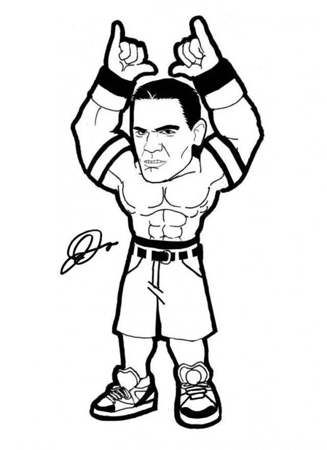 Çocuklar İçin  Ünlüler John-Cena Boyama Sayfaları 