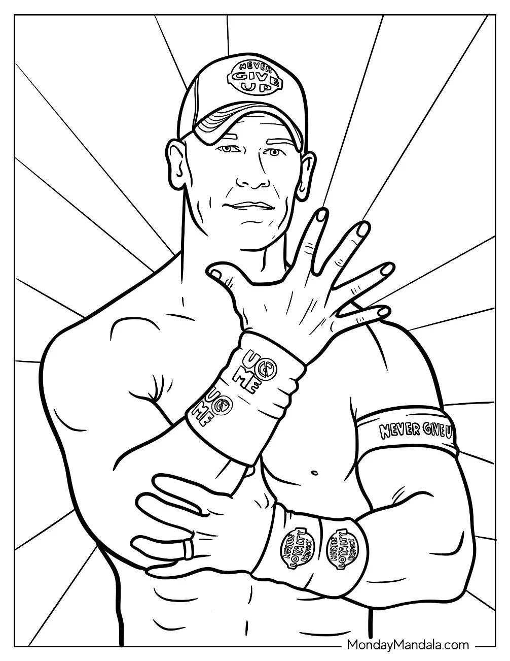 Çocuklar İçin  Ünlüler John-Cena Boyama Sayfaları 