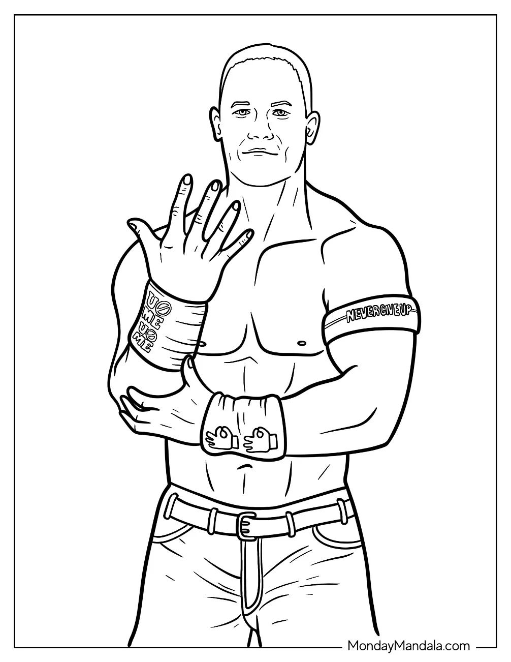 Çocuklar İçin  Ünlüler John-Cena Boyama Sayfaları 