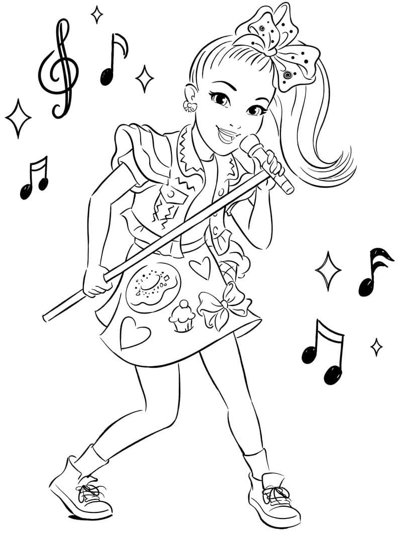 Çocuklar İçin  Ünlüler Jojo-Siwa Boyama Sayfaları 