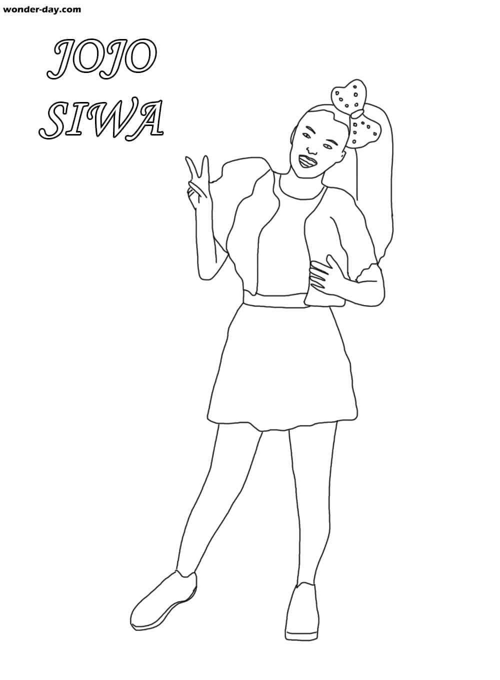 Çocuklar İçin  Ünlüler Jojo-Siwa Boyama Sayfaları 