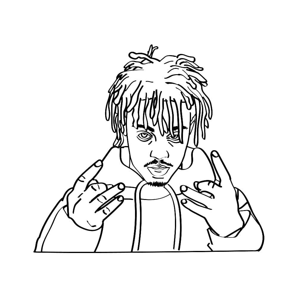 Çocuklar İçin  Ünlüler Juicewrld Boyama Sayfaları 