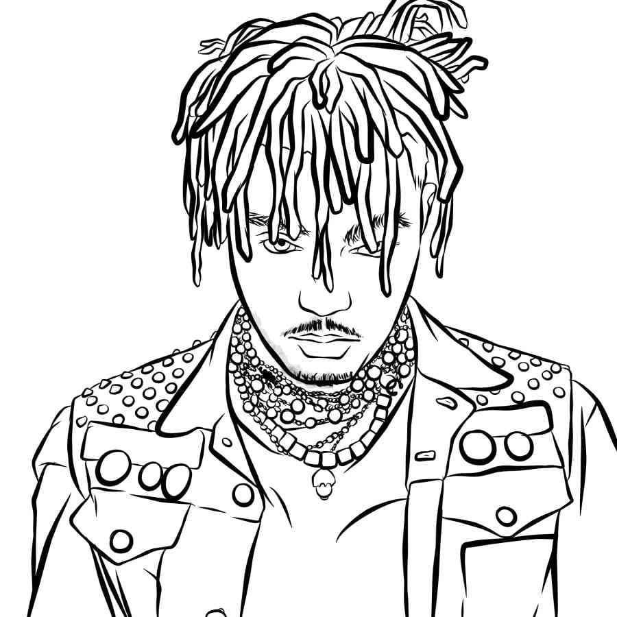 Çocuklar İçin  Ünlüler Juicewrld Boyama Sayfaları 