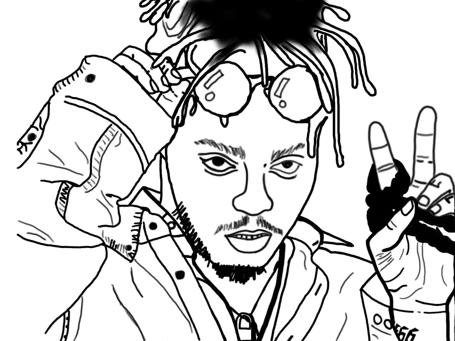Çocuklar İçin  Ünlüler Juicewrld Boyama Sayfaları 