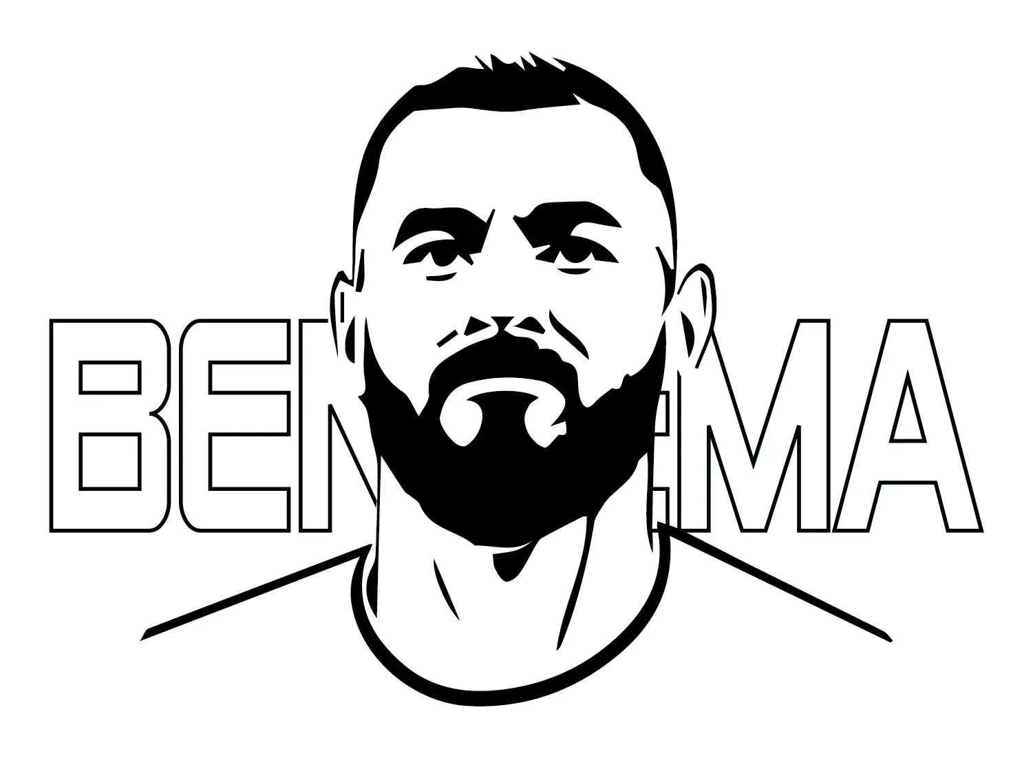 Çocuklar İçin  Ünlüler Karim-Benzema Boyama Sayfaları 
