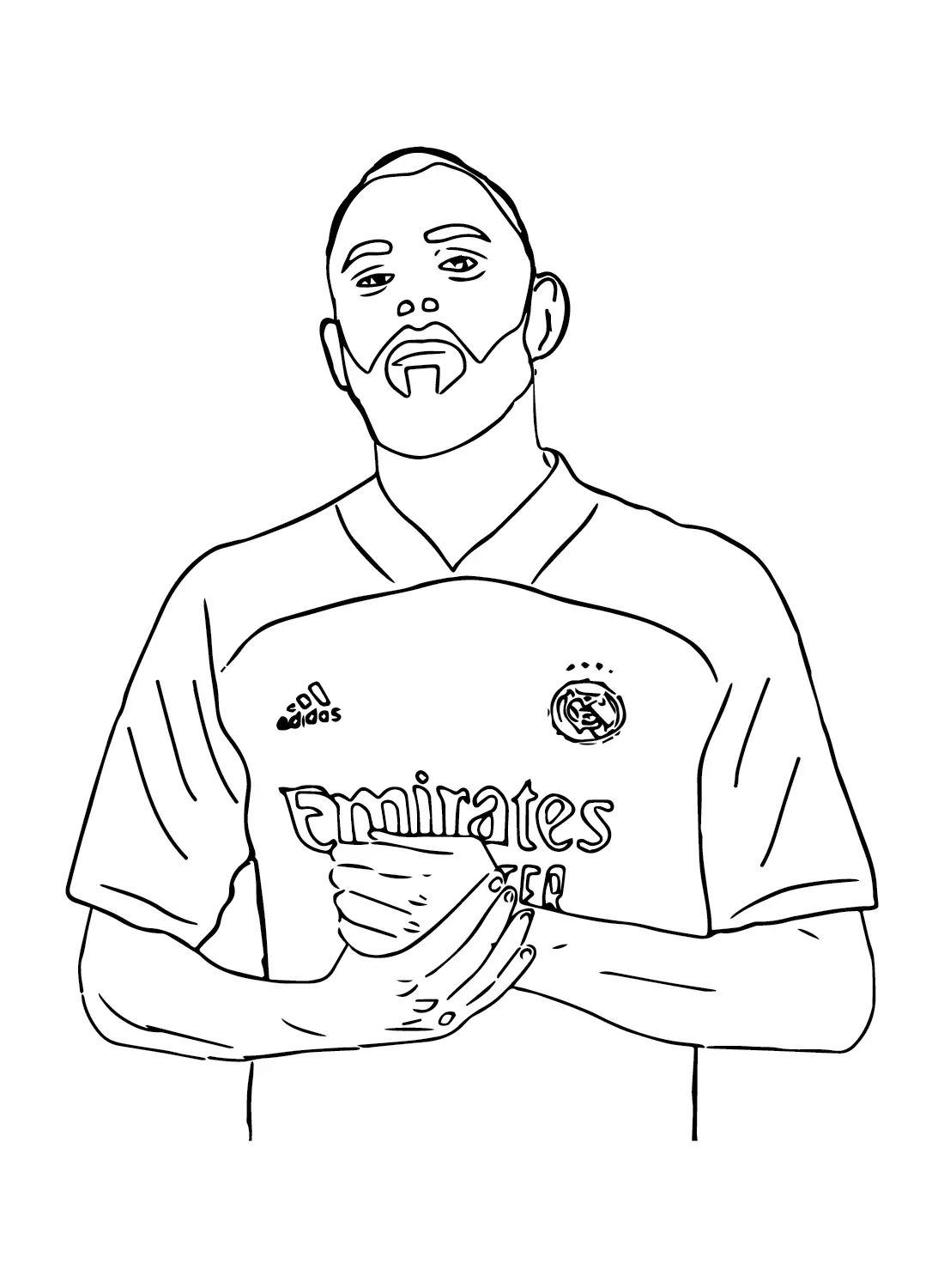 Çocuklar İçin  Ünlüler Karim-Benzema Boyama Sayfaları 