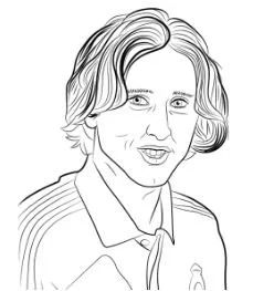 Çocuklar İçin  Ünlüler Luka-Modric Boyama Sayfaları 