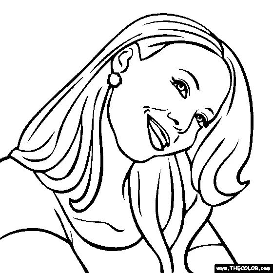 Çocuklar İçin  Ünlüler Mariah-Carey Boyama Sayfaları 