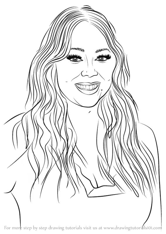 Çocuklar İçin  Ünlüler Mariah-Carey Boyama Sayfaları 