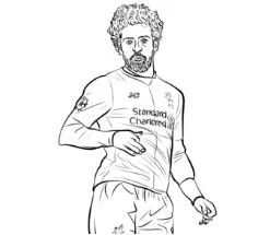 Çocuklar İçin  Ünlüler Mohamed-Salah Boyama Sayfaları 