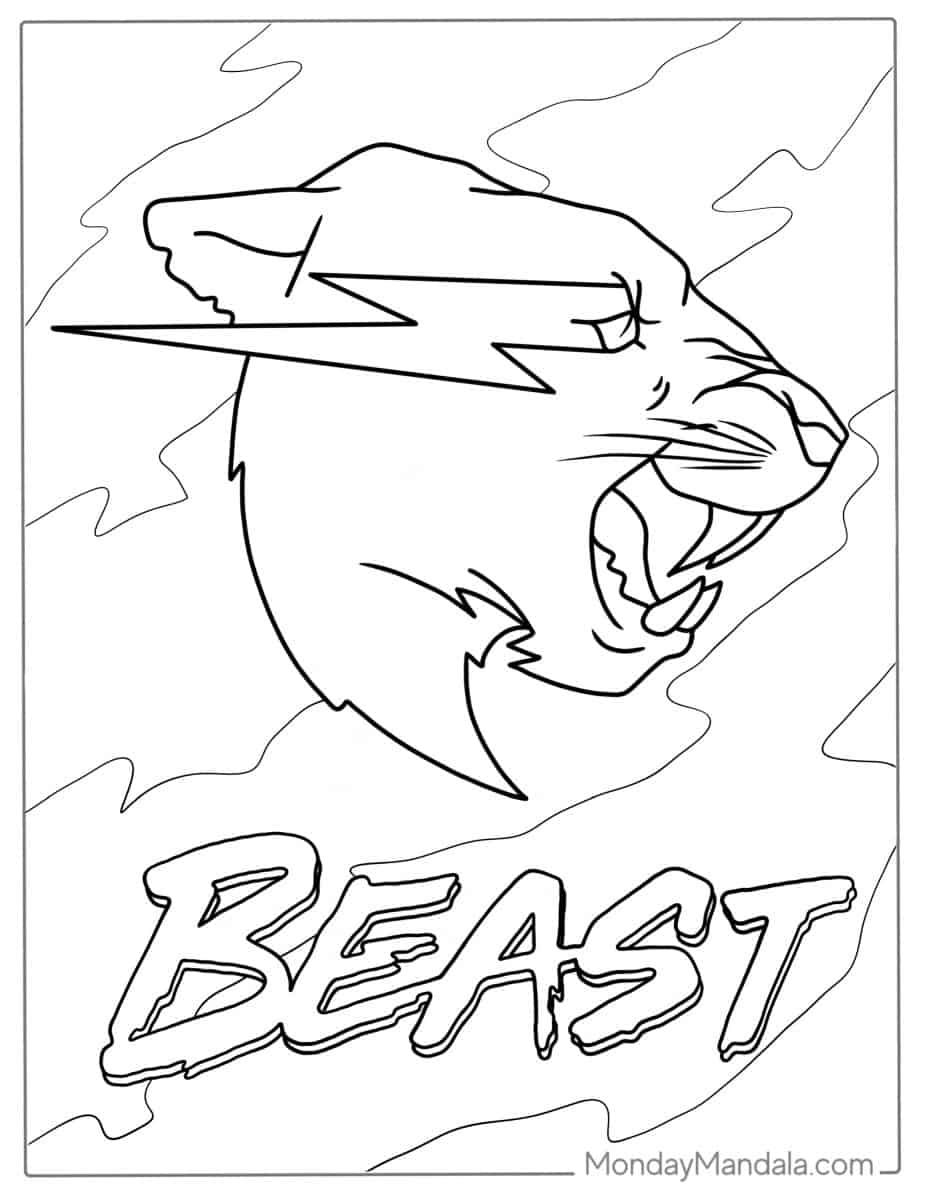 Çocuklar İçin  Ünlüler Mr-Beast Boyama Sayfaları 