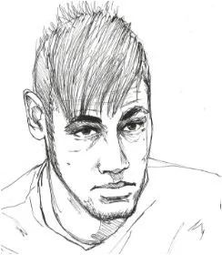 Çocuklar İçin  Ünlüler Neymar Boyama Sayfaları 