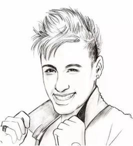 Çocuklar İçin  Ünlüler Neymar Boyama Sayfaları 