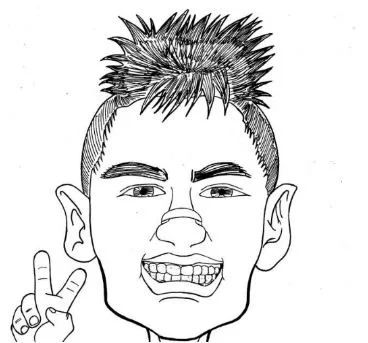Çocuklar İçin  Ünlüler Neymar Boyama Sayfaları 