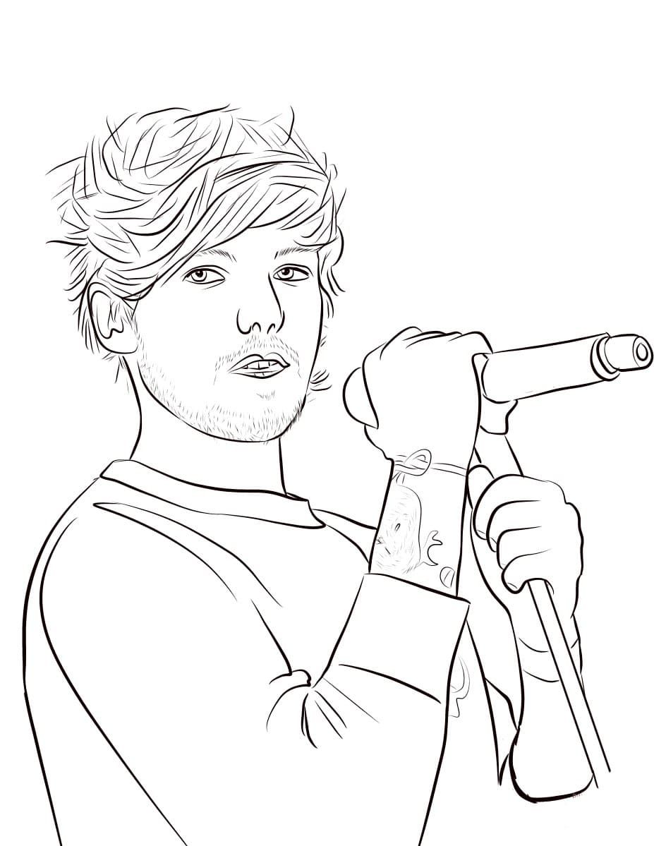 Çocuklar İçin  Ünlüler One-Direction Boyama Sayfaları 