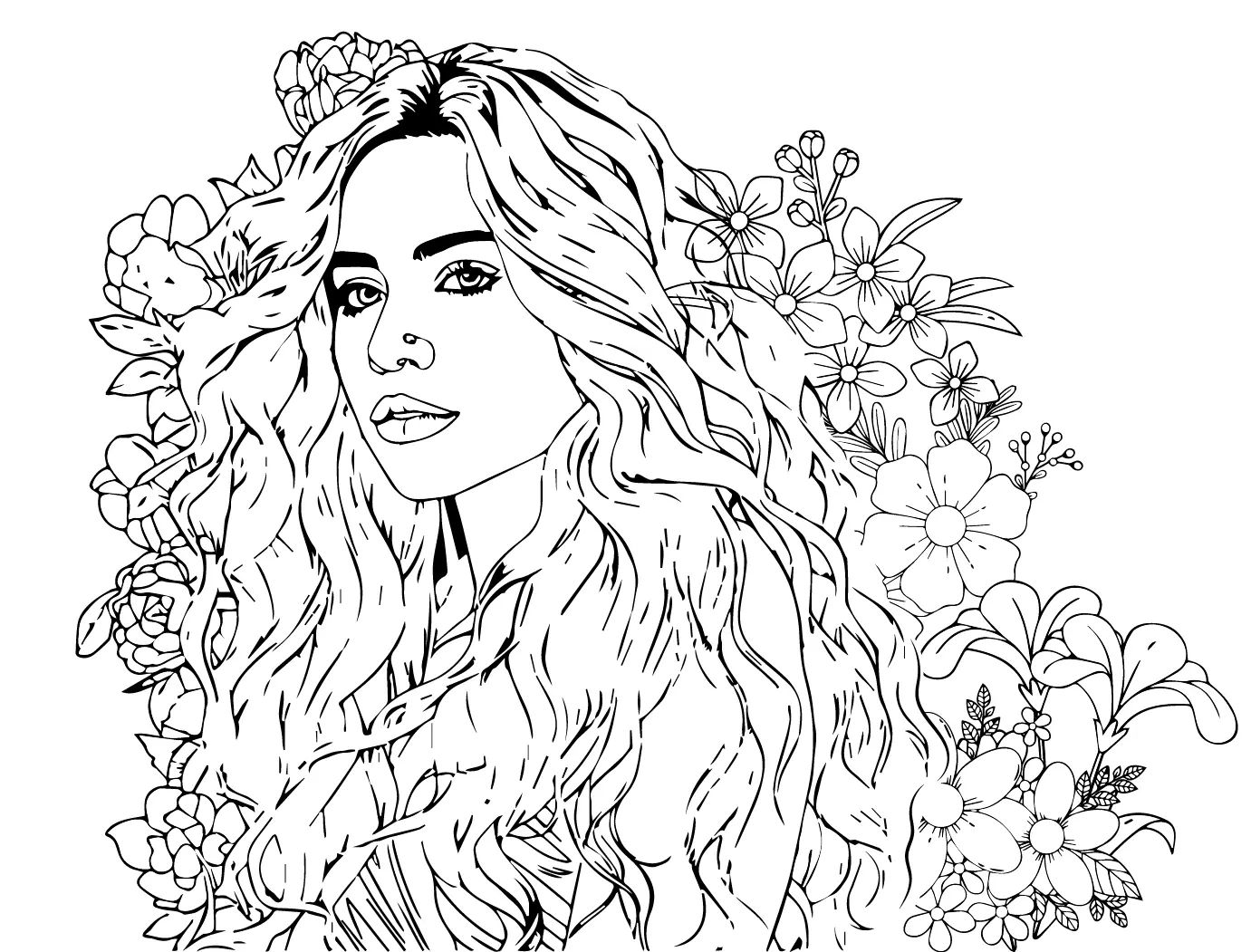 Çocuklar İçin  Ünlüler Shakira Boyama Sayfaları 