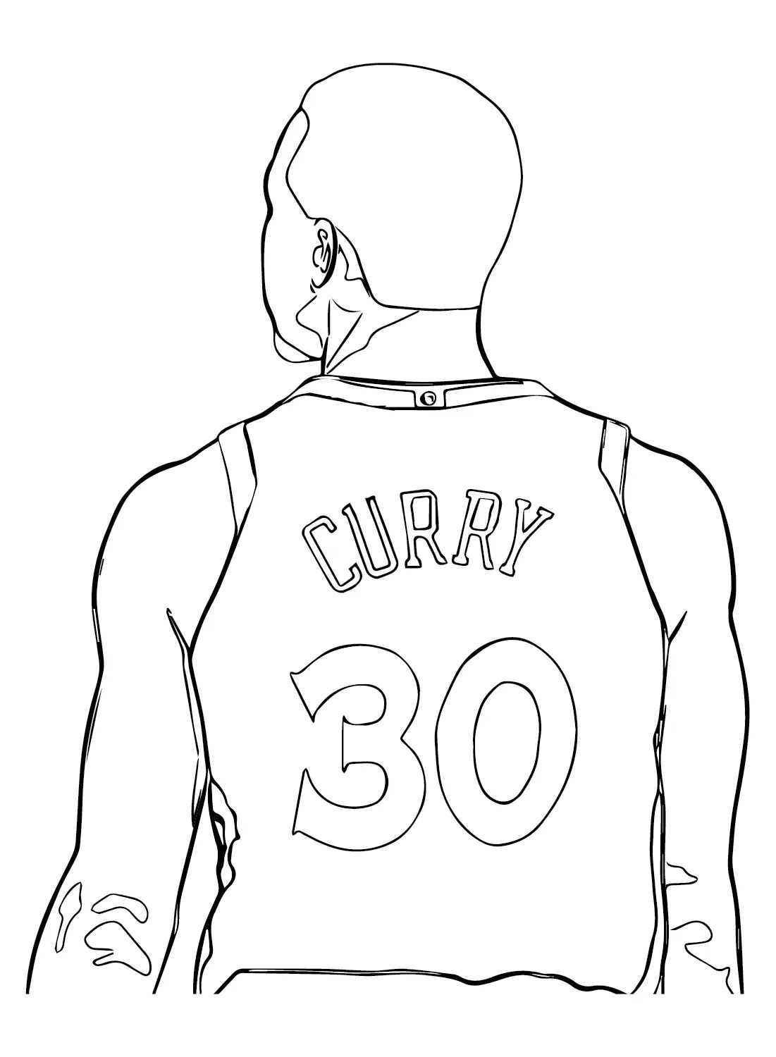 Çocuklar İçin  Ünlüler Stephen-Curry Boyama Sayfaları 